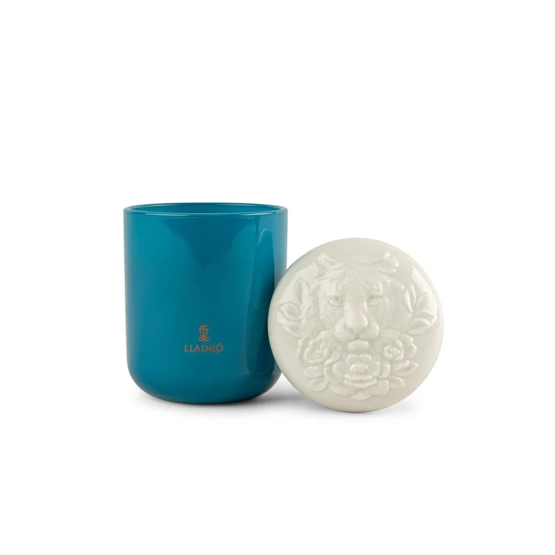 LLADRO' Candela Tigre Chiaro di Luna 12x8cm Porcellana