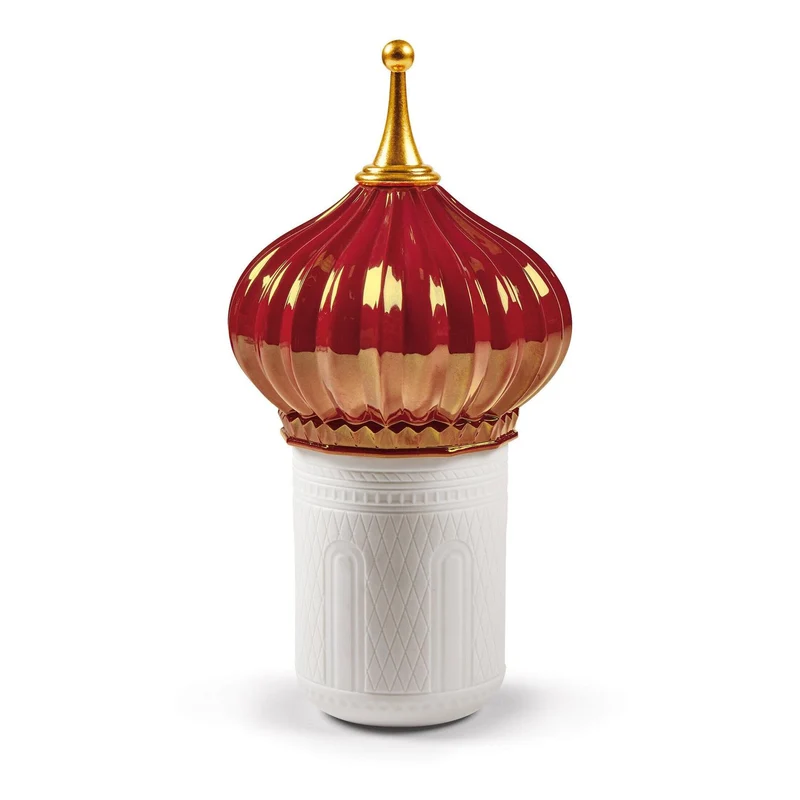 LLADRO' Candela Torre del Nord 1001 Lights Rubino Profumo Night Approaches 26x13cm Porcellana
