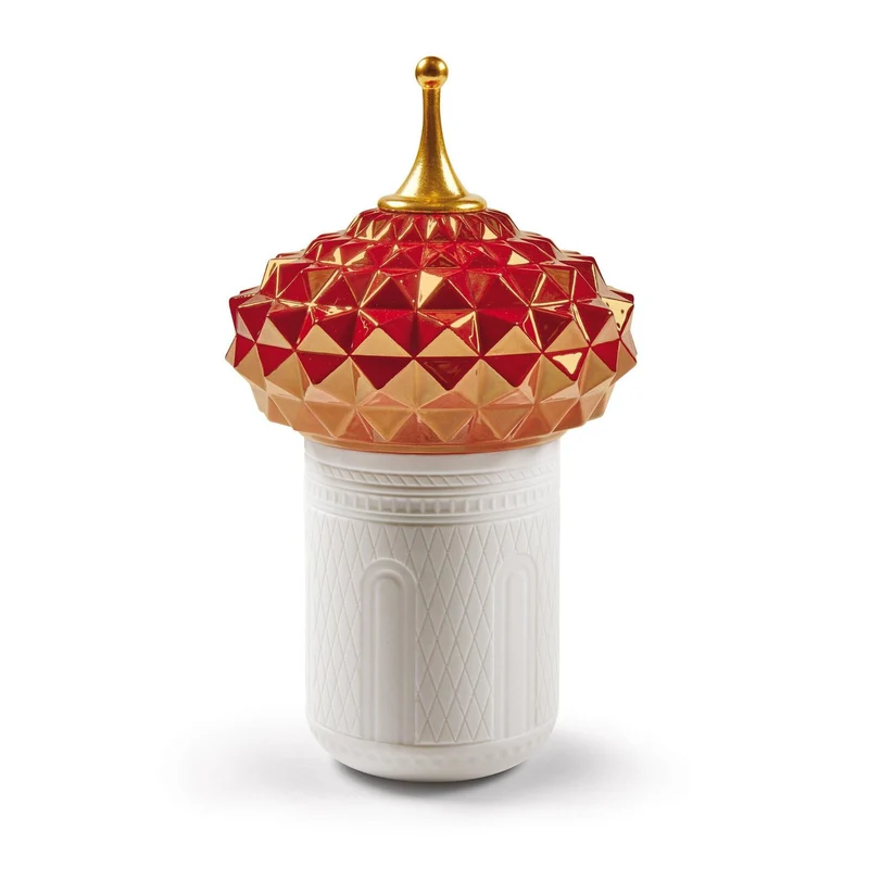 LLADRO' Candela Torre del Sud 1001 Lights Rosa Profumo Night Approaches 22x13cm Porcellana