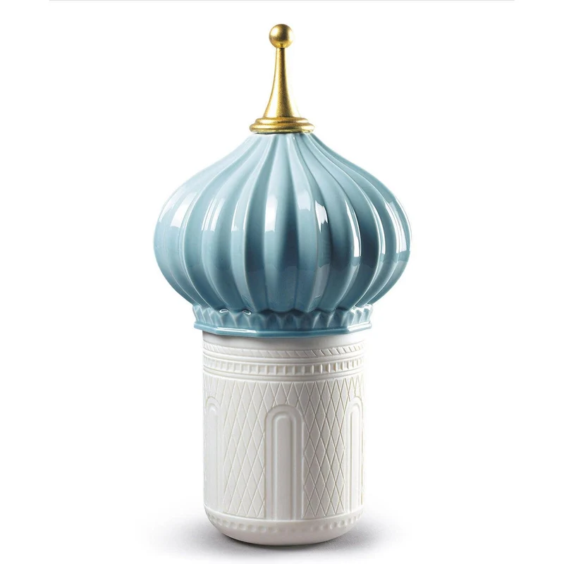 LLADRO' Candela Torre del Nord 1001 Lights Profumo Unbreakable Spirit 26x13cm Porcellana