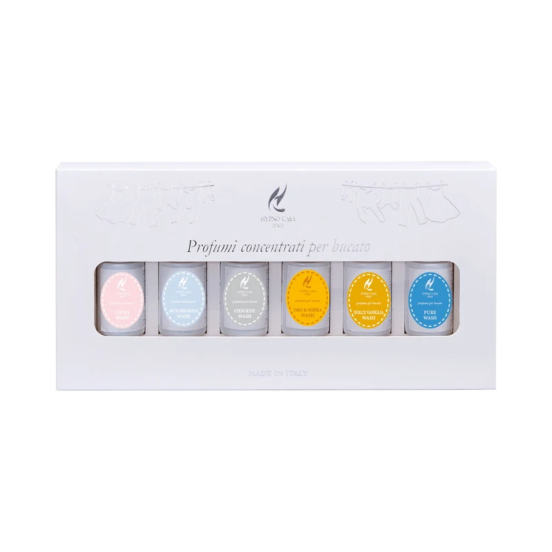 HYPNO CASA Scatola 6 Pezzi Profumi Bucato Misti 20ml