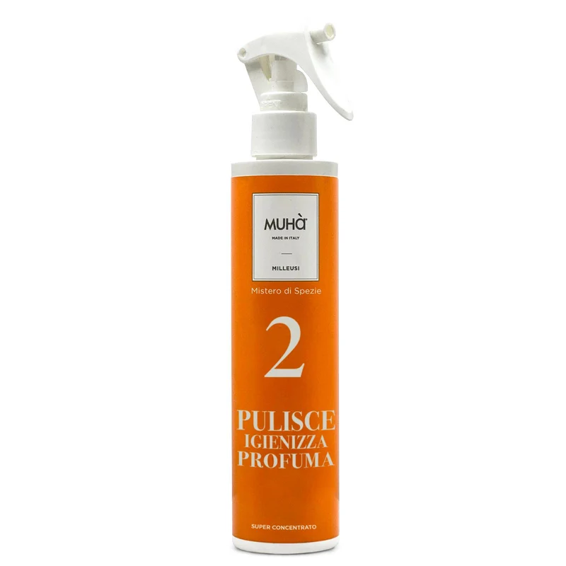 MUHA' Flacone Spray Detergente Milleusi 200ml Mistero di Spezie