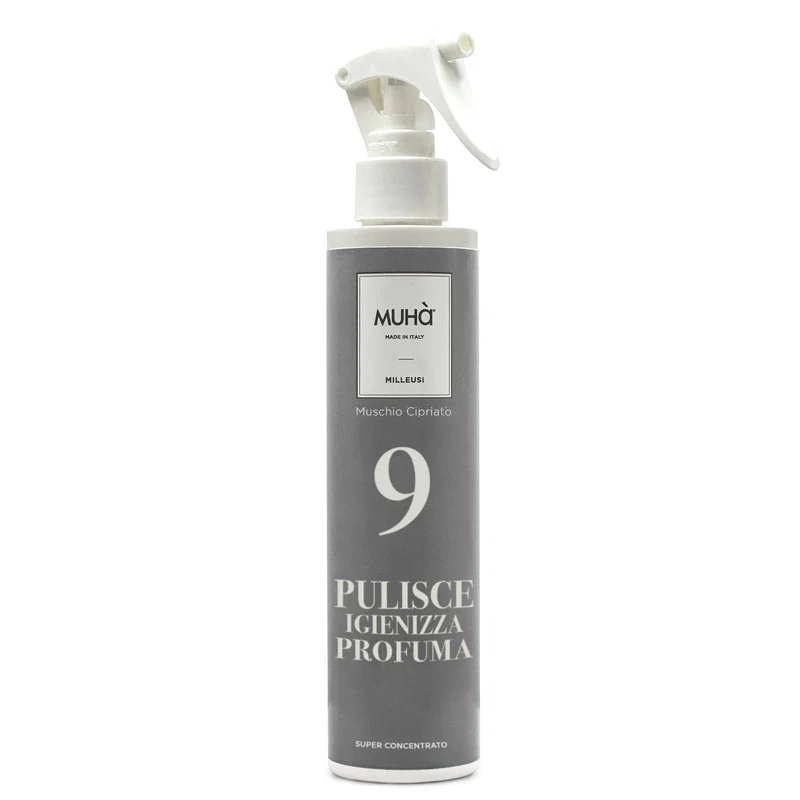 MUHA' Flacone Spray Detergente Milleusi 200ml Muschio Cipriato