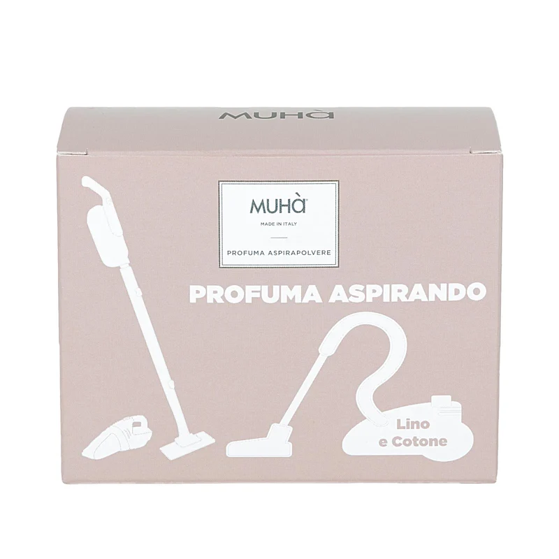 MUHA' Profuma Aspirapolvere Set 5 Buste Lino e Cotone