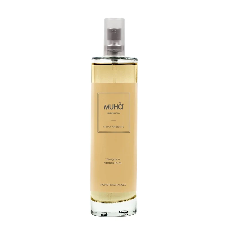 MUHA' Diffusore Spray per Ambienti 100ml Vaniglia e Ambra Pura