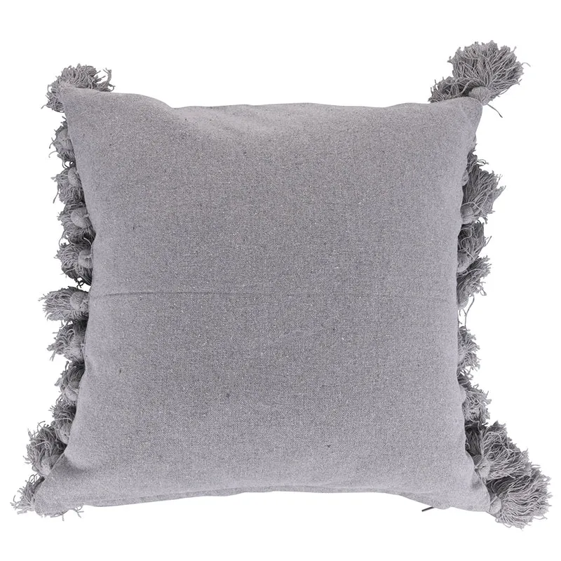 VILLA D'ESTE HOME TIVOLI Cuscino con Nappine Grigio 45x45cm Cotone 100%