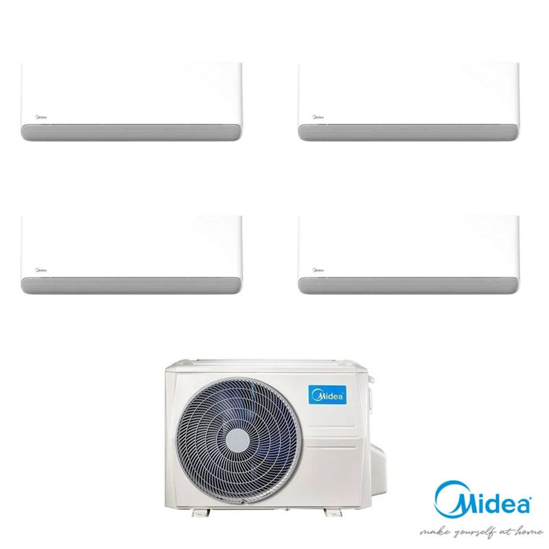 Condizionatore Climatizzatore Midea Quadri Split Inverter Breezeless E R32 Wi-Fi 9000+9000+9000+18000 Con M4O-36FN8-Q