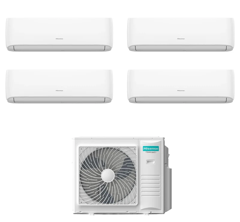 Condizionatore Climatizzatore Hisense Quadri Split Inverter R-32 Hi-Comfort 9000+9000+9000+18000 Con 5AMW105U4RQC WiFi Integrato 9+9+9+18