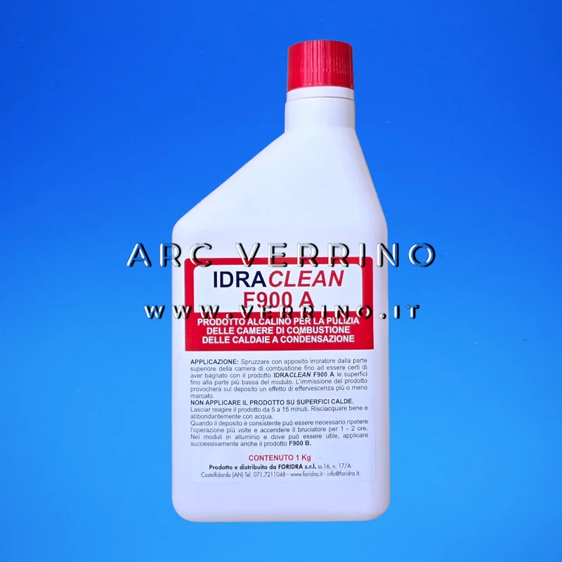 Detergente liquido Foridra IDRACLEAN F900 A per camera di combustione in alluminio-silicio | Bottiglia 1 Kg
