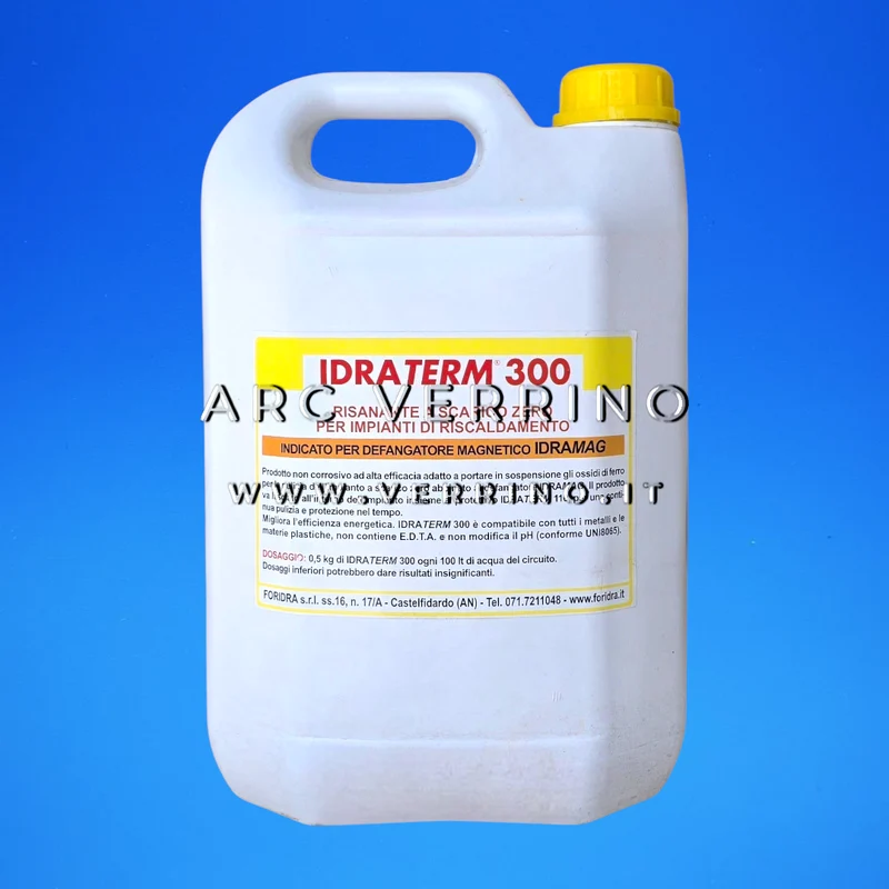Liquido risanante Foridra IDRATERM 300 non acido per impianti di climatizzazione | Tanica 5 Kg