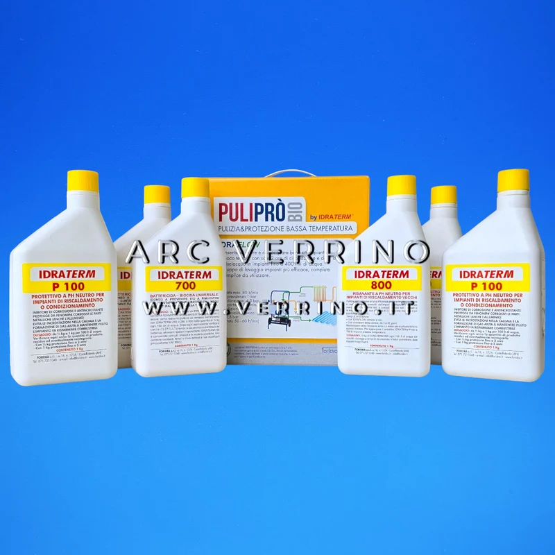 Kit di pulizia e protezione Foridra PULIPRO BIO per impianti termici a bassa temperatura | per impianti fino a 200 litri