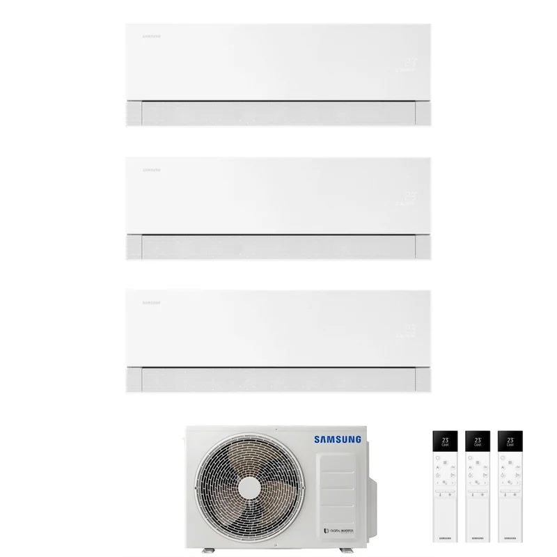 Condizionatore Climatizzatore Samsung Trial Split Inverter Windfree Première+ Plus R-32 7000+7000+7000 BTU Essential White Wi-Fi Integrato Con AJ052TXJ3KG/EU 7+7+7