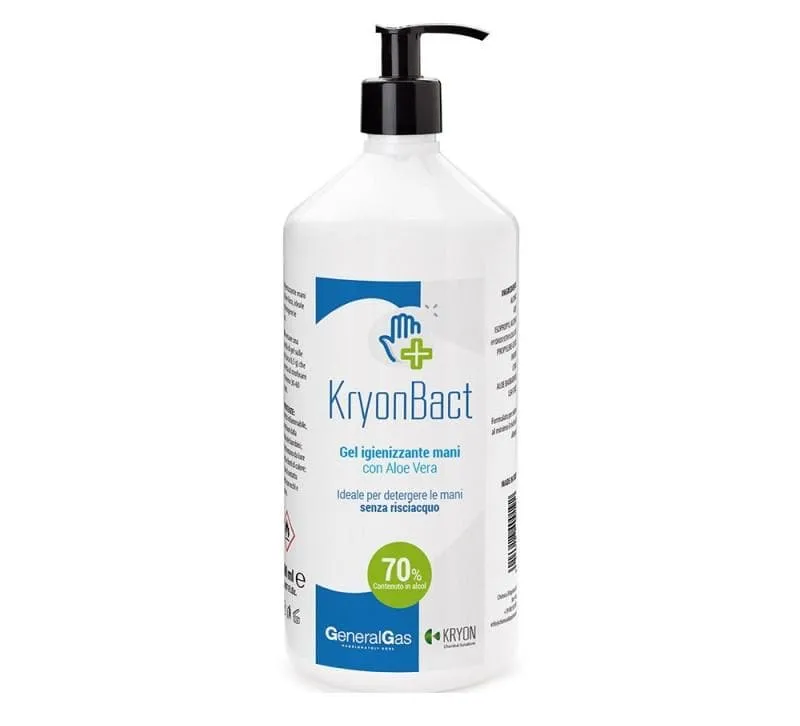 Gel igienizzante mani Aloe Vera KryonBact 70 1 litro con dosatore