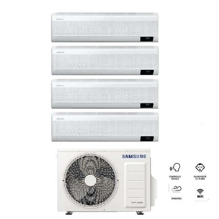 Condizionatore Climatizzatore Samsung Quadri Split Inverter Windfree Avant R-32 Wi-Fi 7000+7000+9000+9000 BTU Con AJ080TXJ4KG/EU 7+7+9+9