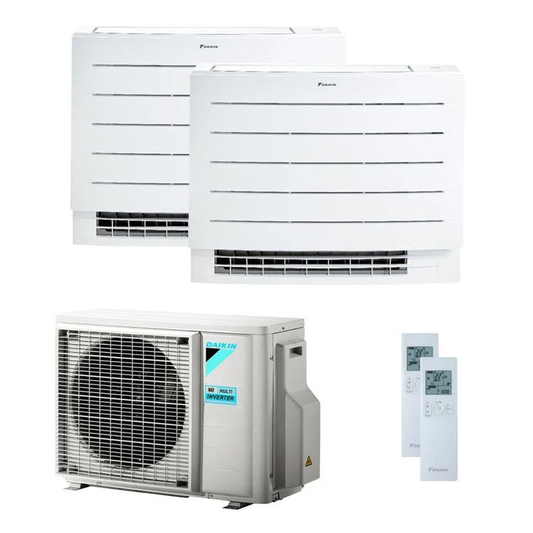 Condizionatore Climatizzatore Daikin R-32 Dual Split A Pavimento Perfera Floor 9000+18000 BTU Con Esterna 2MXM50A Wi-Fi Incluso
