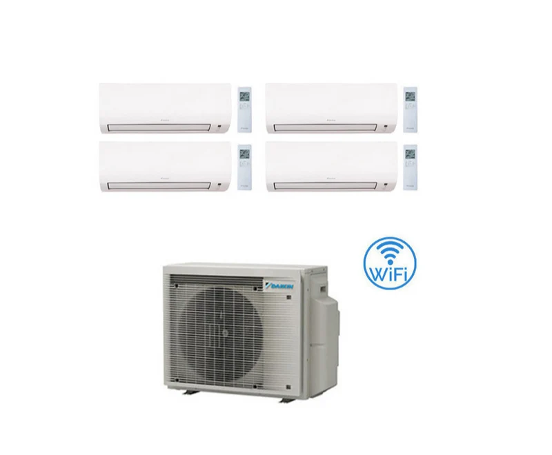 Condizionatore Climatizzatore Quadri Split Inverter R-32 Daikin Comfora 9000+9000+9000+12000 con 4MXM80A9 con Wi-Fi Integrato