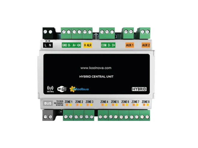 Centralina UNIVERSALE AirControl ACKN-UNI-WIFI per il Controllo Totale degli Impianti di Climatizzazione Per Termostati Radio e Filo