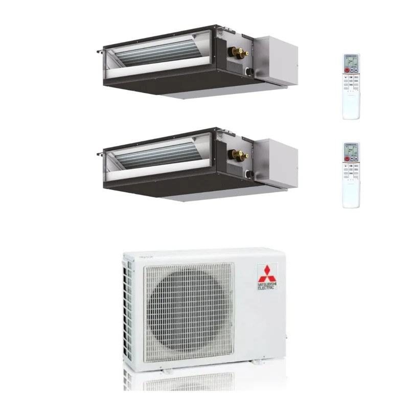 Condizionatore Climatizzatore Mitsubishi Electric Dual Split Canalizzabile R-32 9000+12000 BTU Con MXZ-2F42VF4 Wi-Fi Optional - Comando Incluso