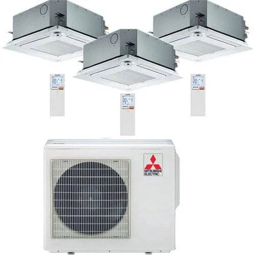 Condizionatore Climatizzatore Mitsubishi Electric Trial Split Cassetta R-32 12000+12000+12000 BTU Con MXZ-3F68VF4 Wi-Fi Optional