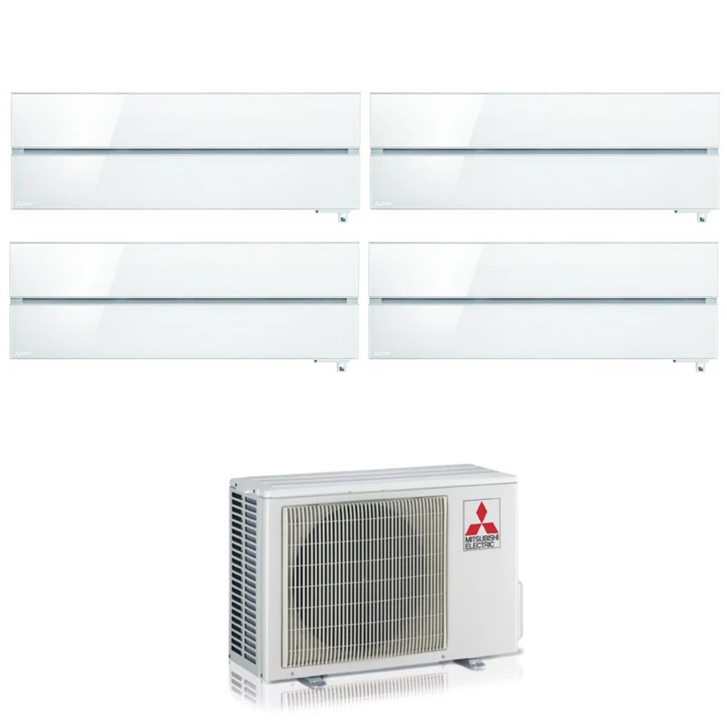 Condizionatore Climatizzatore Mitsubishi Electric Quadri Split Kirigamine Style Pearl White R-32 9+9+9+12 BTU Con MXZ-4F72VF4 Wi-Fi Integrato