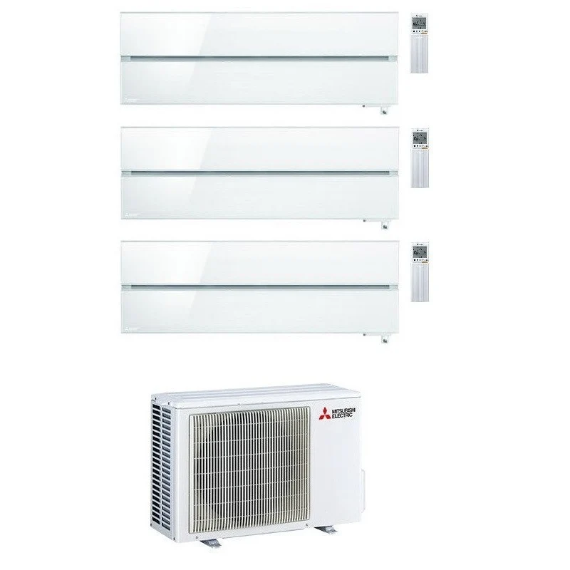 Condizionatore Climatizzatore Mitsubishi Electric Trial Split Kirigamine Style Pearl White R-32 9+9+12 BTU Con MXZ-3F54VF4 Wi-Fi Integrato