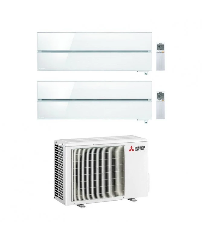 Condizionatore Climatizzatore Mitsubishi Electric Dual Split Kirigamine Style Pearl White R-32 12000+12000 BTU Con MXZ-2F53VF4 12+12
