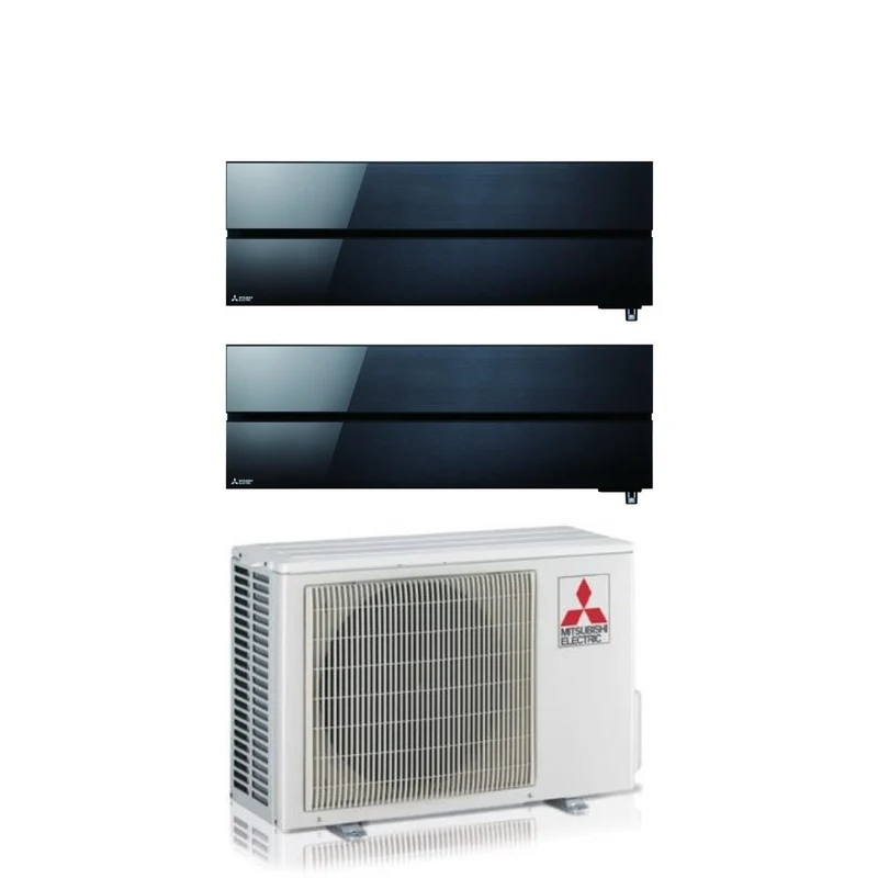 Condizionatore Climatizzatore Mitsubishi Electric Dual Split Kirigamine Style Onyx Black R-32 12000+12000 BTU Con MXZ-2F53VF4 12+12