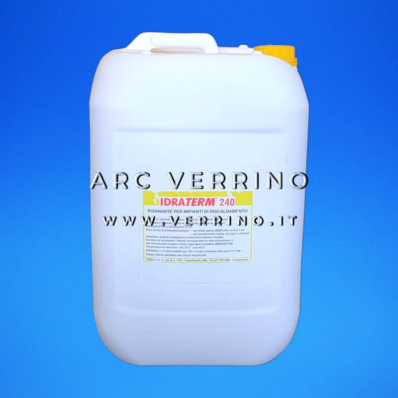 Liquido risanante Foridra IDRATERM 240 per impianti di riscaldamento e climatizzazione | Tanica 27 Kg