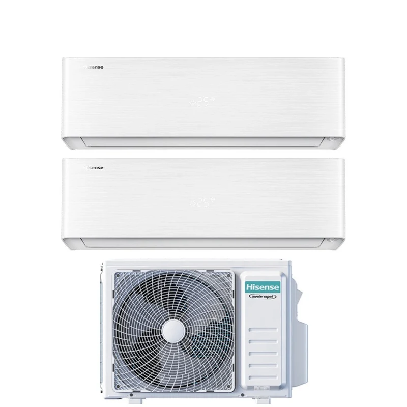 Condizionatore Climatizzatore Hisense Dual Split Inverter R-32 Serie Energy Pro X 9000+9000 BTU Con 2AMW42U4RGC Wi-Fi Integrato 9+9