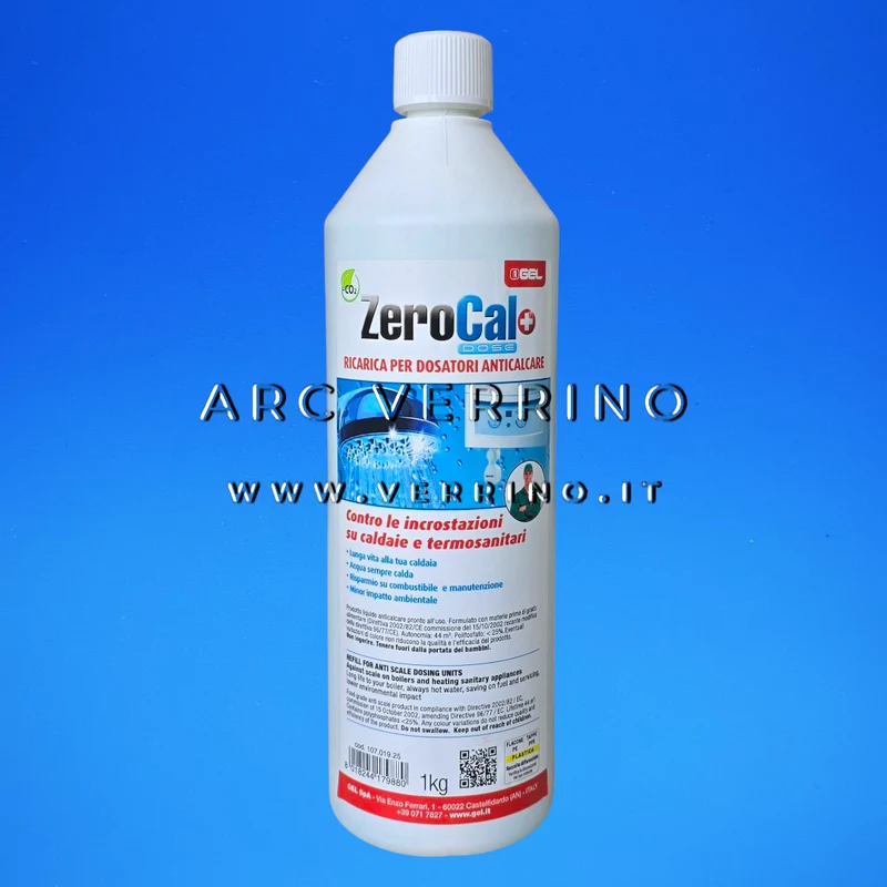 Anticorrosivo e antincrostante Gel ZEROCAL+ DOSE 107.019.25 | ricarica liquida per dosatori Zerocal