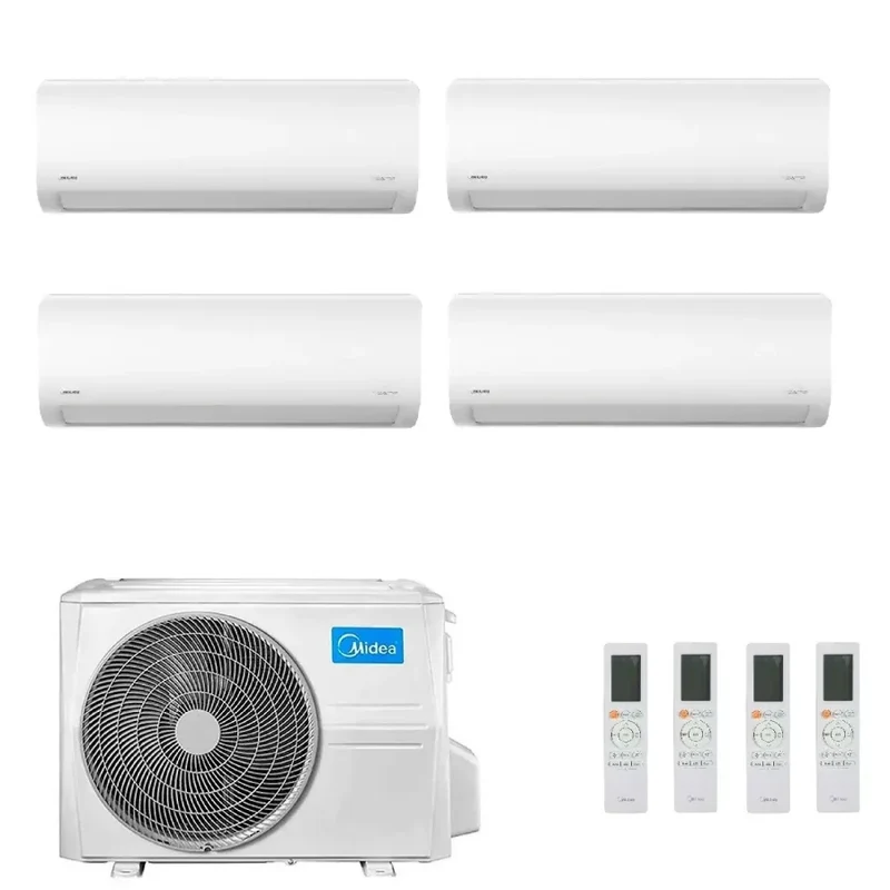 Condizionatore Climatizzatore Midea Quadri Split Inverter R-32 Xtreme Pro Green 9000+9000+9000+9000 BTU Con M4OE-28HFN8-Q Wi-Fi Incluso