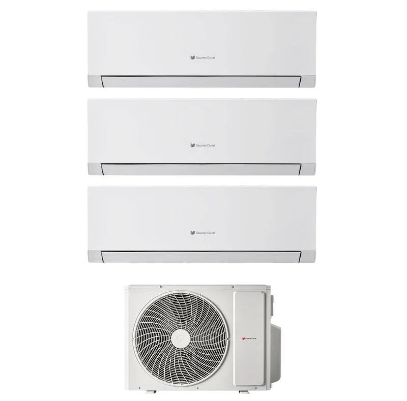 Condizionatore Climatizzatore Hermann Saunier Duval Trial Split Inverter R-32 VivAir Max 9000+9000+12000 BTU Con SDH1-070MNA3O Wi-Fi Integrato