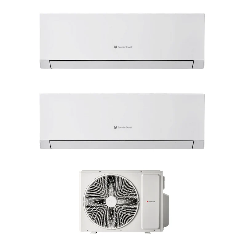 Condizionatore Climatizzatore Hermann Saunier Duval Dual Split Inverter R-32 VivAir Max 12000+12000 BTU Con SDH1-050MNA2O Wi-Fi Integrato