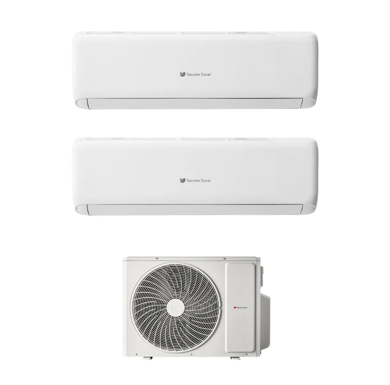 Condizionatore Climatizzatore Hermann Saunier Duval Dual Split Inverter R-32 VivAir Lite 7000+7000 BTU Con SDH1-050MNA2O Wi-Fi Integrato