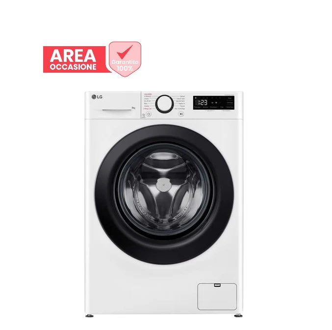 AREA OCCASIONI 2528 Lavatrice A Carico Frontale Lg AI DD Serie R3 F2R3S08NSWB 8 Kg 1200 Giri (A85xL60xP47,5) Programma Vapore Steam Motore Inverter