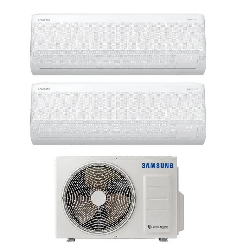 Condizionatore Climatizzatore Samsung Dual Split Inverter Windfree Avant S2 R-32 9000+18000 BTU Wi-Fi Integrato Con AJ050TXJ2KG/EU
