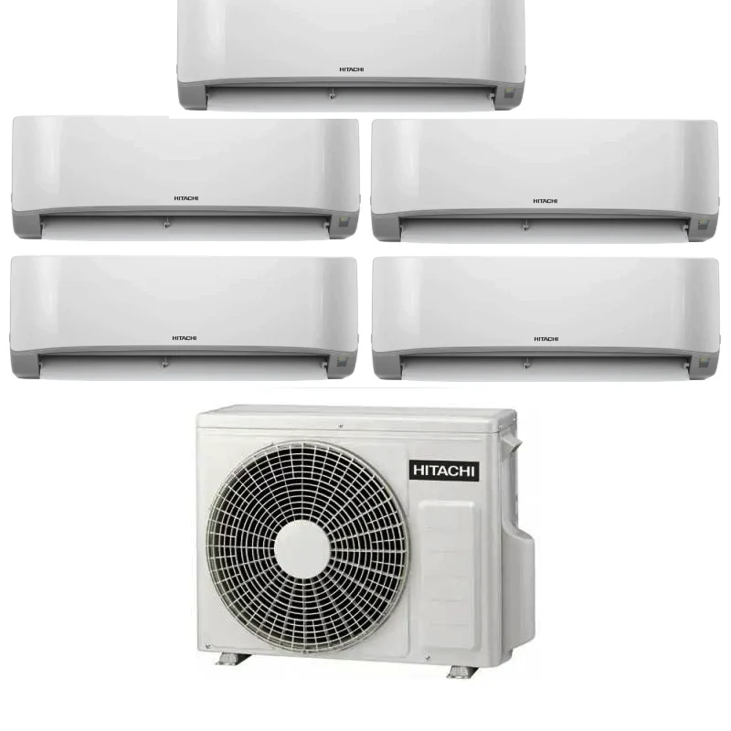 Condizionatore Climatizzatore Hitachi Penta Split Inverter R-32 airHome 400 9000+9000+9000+9000+9000 BTU Con RAM-G85N5HA(B)E Multi Pro G Wi-Fi Integrato 9+9+9+9+9