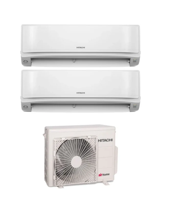 Condizionatore Climatizzatore Hitachi Dual Split Inverter R-32 airHome 400 9000+9000 BTU Con RAM-G43N2HA(B)E Multi Pro G Wi-Fi Integrato 9+9