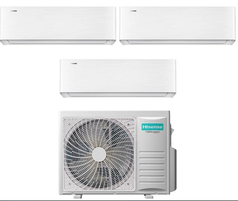 Condizionatore Climatizzatore Hisense Trial Split Inverter R-32 Serie Energy Pro X 9000+9000+9000 BTU Con 3AMW72U4RJC Wi-Fi Integrato 9+9+9