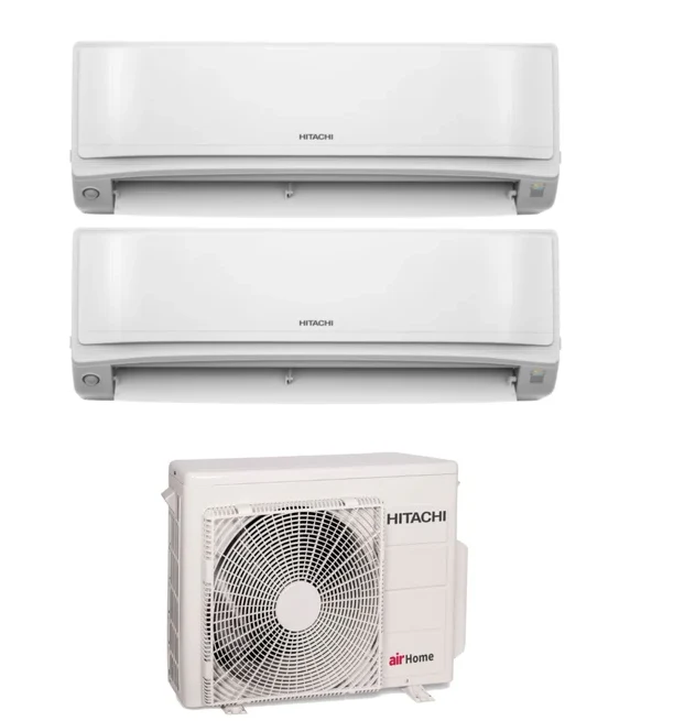 Condizionatore Climatizzatore Hitachi Dual Split Inverter R-32 Serie AIRHOME 600 9000+9000 BTU Con RAM-G55N2HA(B)E Wi-Fi Integrato 9+9