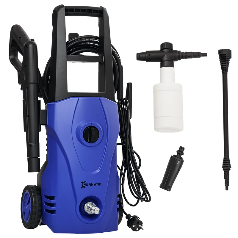 EasyComfort Idropulitrice ad Alta Pressione 1600W con Ugello Regolabile e Kit Pulizia, 35x28x65 cm, Blu e Nero