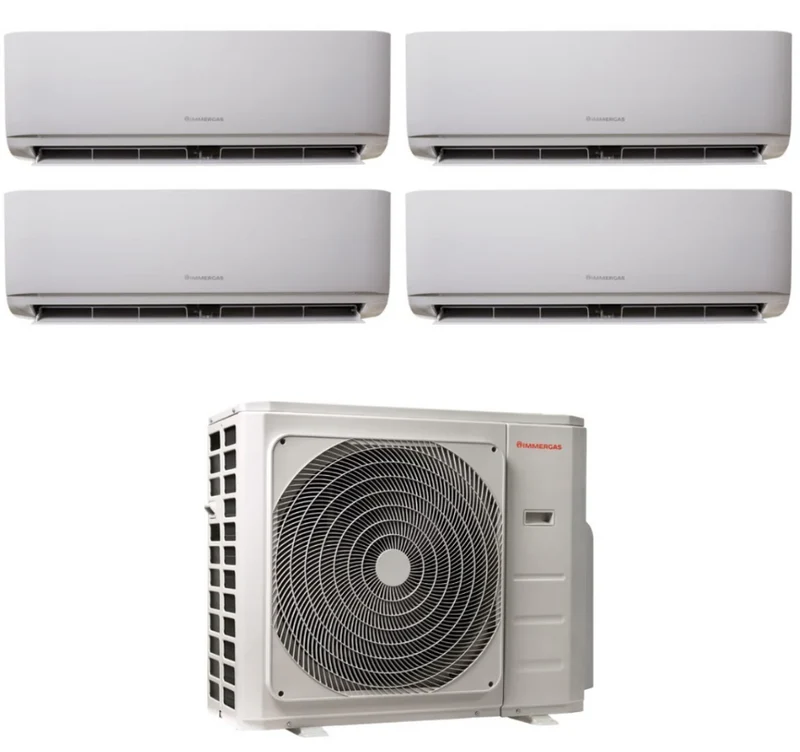 Condizionatore Climatizzatore Immergas Quadri Split Inverter R-32 Serie Thor 9000+9000+9000+18000 Con 36 QUADRI BTU Wi-Fi Optional