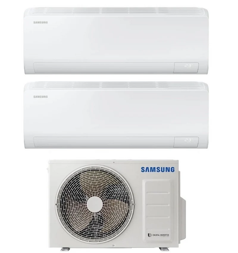 Condizionatore Climatizzatore Samsung Dual Split inverter Cebu S2 Wi-Fi R-32 7000+12000 BTU Con AJ050TXJ2KG/UE
