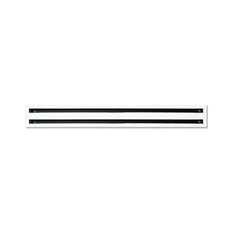 Diffusori Lineari a 2 Feritoie in Alluminio Anodizzato o Bianco RAL9010 DLF20 Con Deflettore