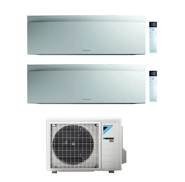 Condizionatore Climatizzatore Dual Daikin inverter Emura III White Wi-Fi R-32 Bluevolution 12000+18000 BTU 2MXM50A(9)