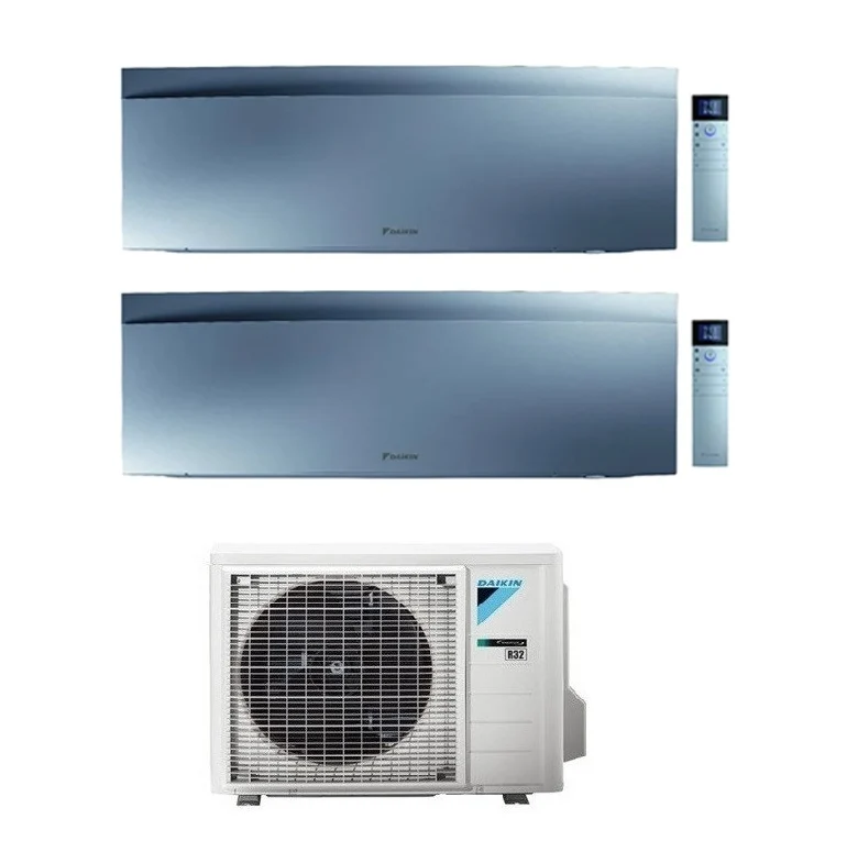 Condizionatore Climatizzatore Dual Daikin inverter Emura III Silver Wi-Fi R-32 Bluevolution 9000+9000 BTU 2MXM40A(9)