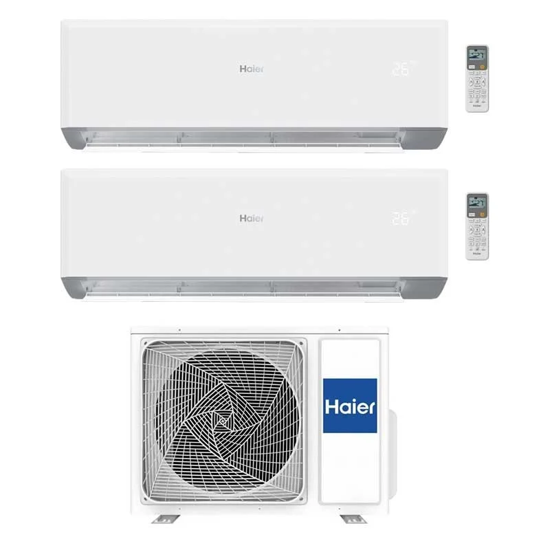 Condizionatore Climatizzatore Haier Dual Split R-32 Serie Revive 9000+12000 BTU Con 2U50MEEFRA Wi-Fi Integrato