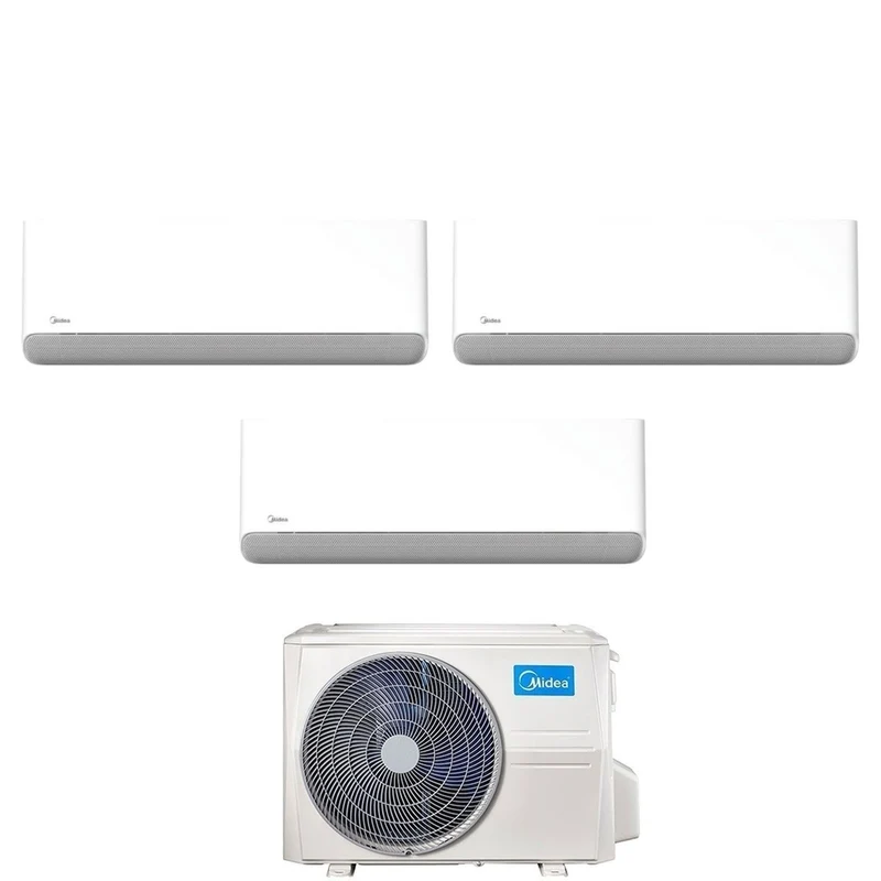 Condizionatore Climatizzatore Midea Trial Split Inverter Breezeless E R32 Wi-Fi 12000+12000+12000 Con M3OA-27HFN8-Q