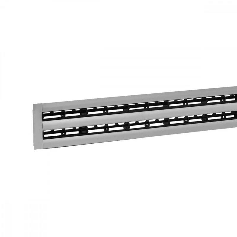 Diffusori Lineari Alluminio a 2 Feritoia RAL 9005 Brofer DLPCN20 Con Deflettore Rotativo a Profilo Aerodinamico Varie Misure