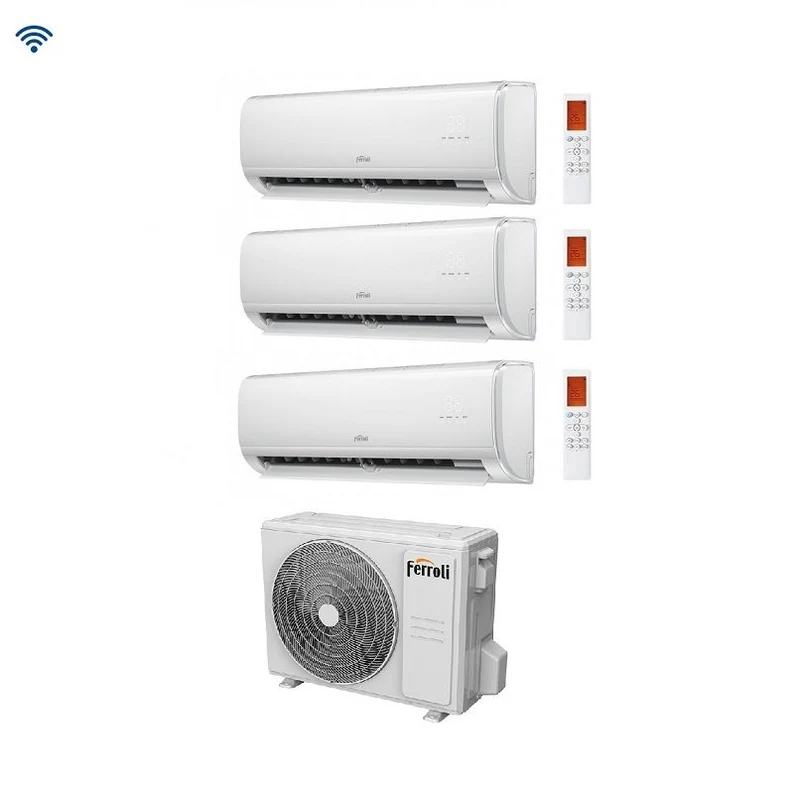 Condizionatore Climatizzatore Ferroli Trial Inverter Giada M 12000+12000+12000 BTU Con 27-3 Wi-Fi Integrato Alexa e Google HOME